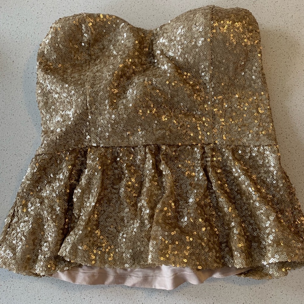 Gold sequin top